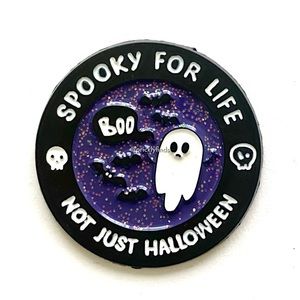 8/$40 Spooky For Life Not Just Halloween Enamel Pin